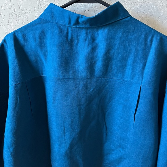 Cubavera Men’s Guayabera Shirt | 2XLT | Cream & Blue | Short Sleeve | NWT - Picture 9 of 9